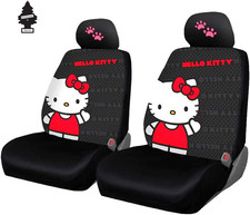 Hello Kitty Cord Car Accessories Seat Cover With Pink Paw Headrest Covers And Ai