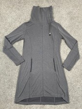 Lole Dress Womens Medium Gray Sweater Turtleneck Pockets Casual Stretch Short