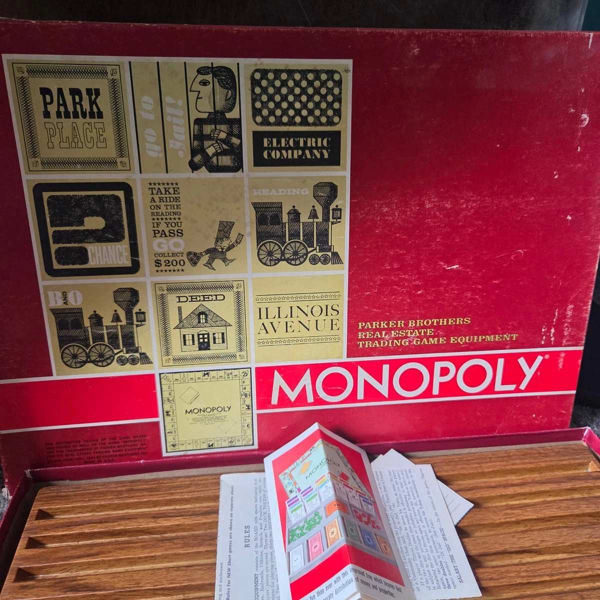 Monopoly Board 1964 Vintage Manufacture Board & Traditional Games