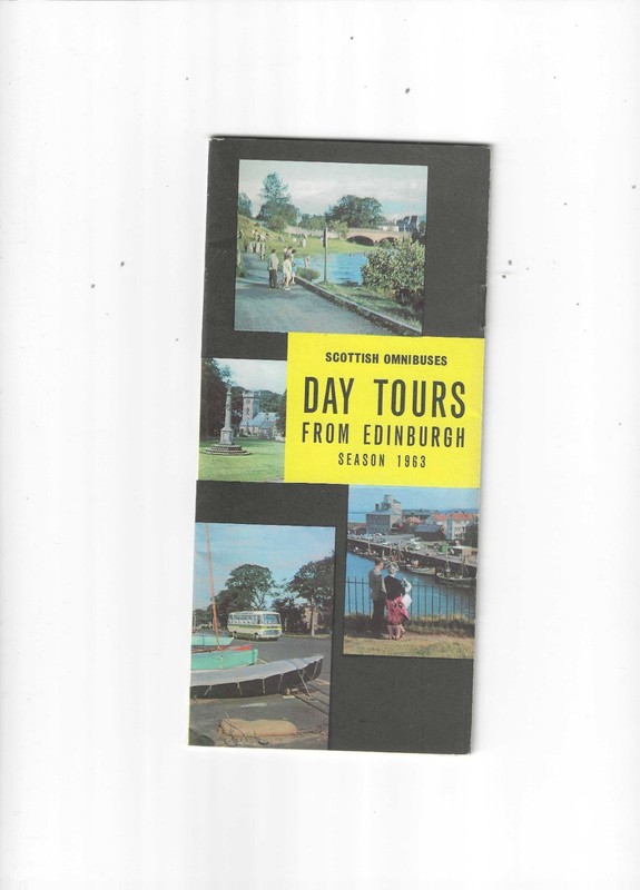 1963 Season Scottish Omnibuses Day Tours from Edinburgh Scotland - Pamphlet