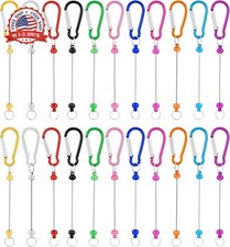 22 PCS Beadable Keychains Bars Bulk 11 Colors DIY Beaded Keychain Making Kit for