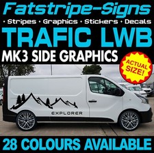 to fit RENAULT TRAFIC MK3 LWB GRAPHICS STICKERS STRIPES DAY VAN CAMPER MOTORHOME