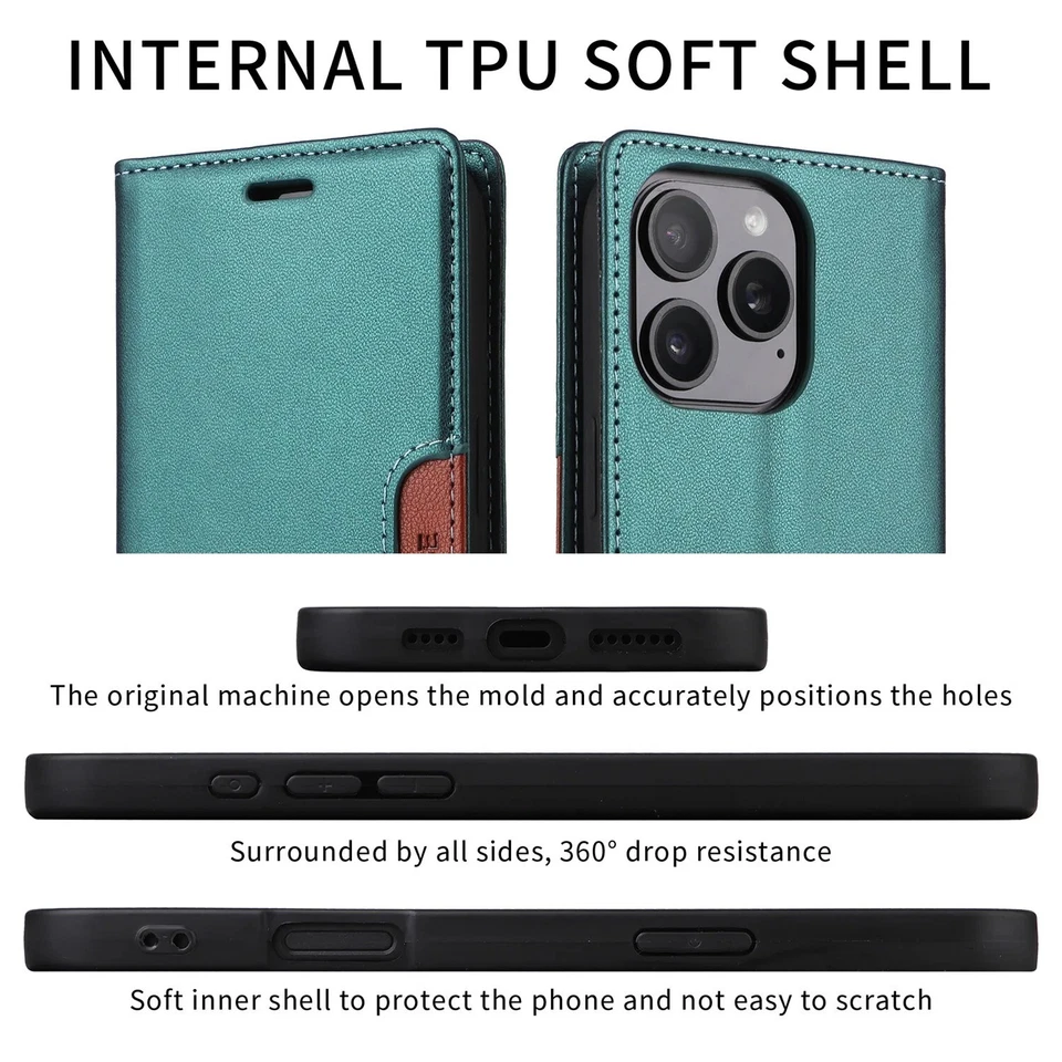 Flip Cover Custodia in pelle portafoglio LUSSO per Xiaomi Redmi Note NOVITA' 25- - Immagine 3 di 4