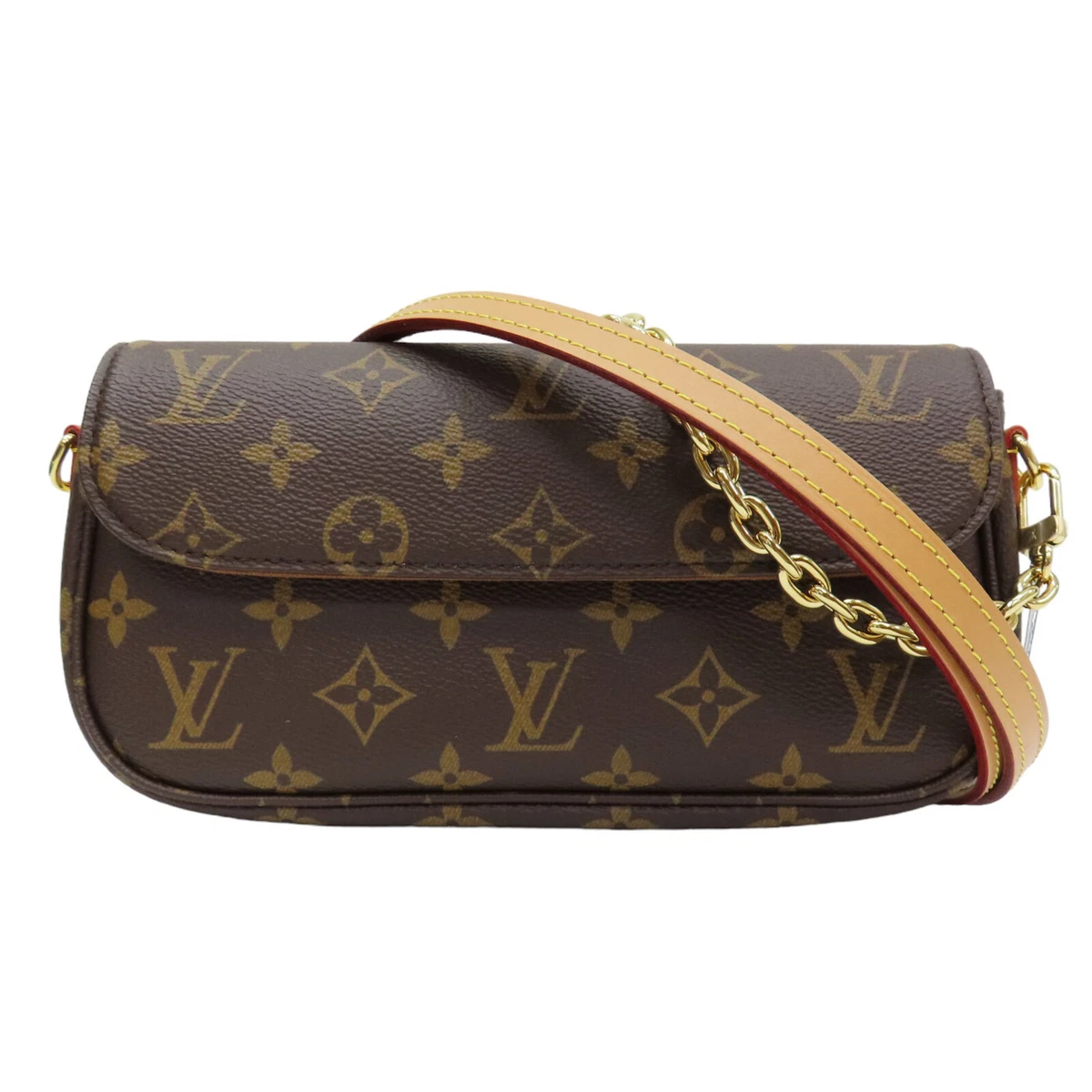LOUIS VUITTON Wallet On Chain Ivy Monogram Canvas Brown Shoulder 