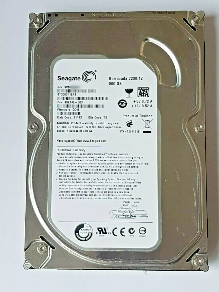 ST3500418AS, Seagate BarraCuda 7200.12