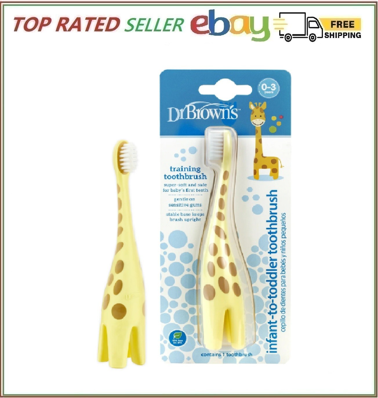 Dr. Brown's Infant-to-Toddler Training Toothbrush Soft for B