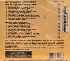 1130 ANDREW LLOYD WEBBER   POCKET SONGS KARAOKE CDG  LOT MI