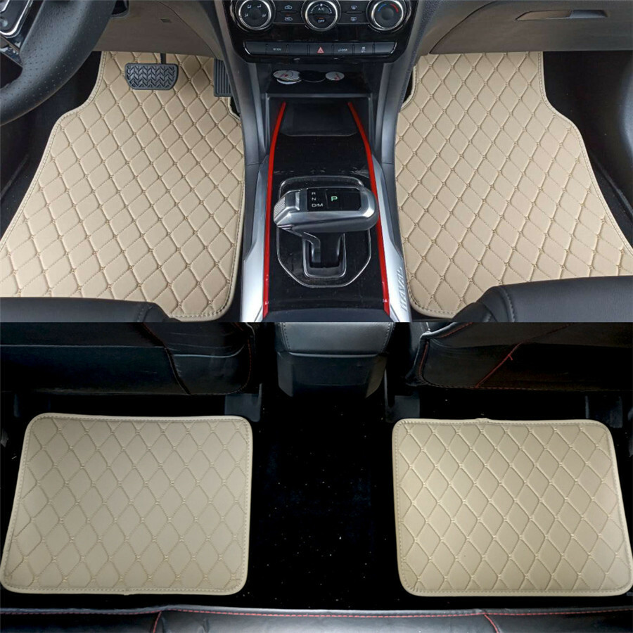 4PCS Car Front Rear Floor Mats All Weather Protect Pad Carpet Protect