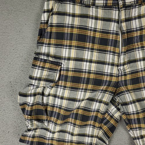 Ralph Lauren Cargo Shorts Mens 32 Blue Yellow Plaid Outdoors Hiking Camping * - Picture 2 of 10
