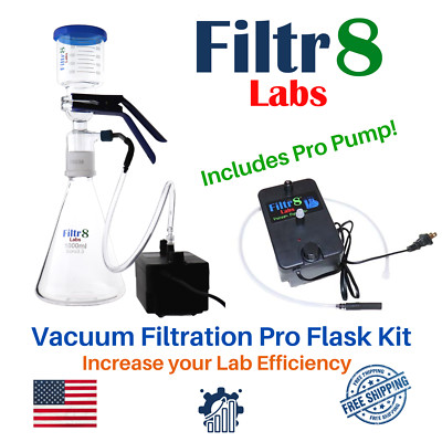 Fast and Hands-Free Vacuum Filtration Kit | Filtr8 Sand Core Flask with Pro Pump
