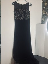Eliza J Women’s Black Maxi Dress Lace Mesh Sz 6 NEW Elegant