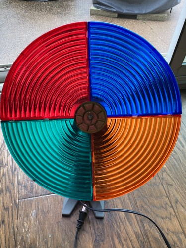 ALUMINUM CHRISTMAS TREE COLOR WHEEL LIGHT PENETRAY EVERGLEAM CORDED SWITCH VIDEO