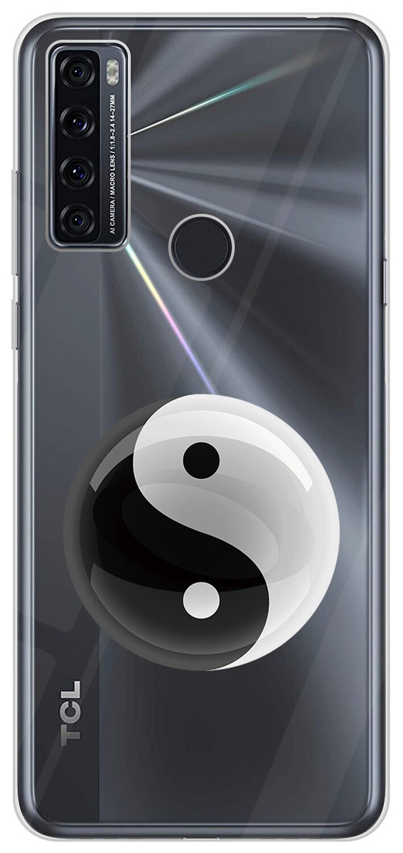 DQG per TCL 20R 5G Custodia, Nero Ultrasottile Silicone Case TPU Shell