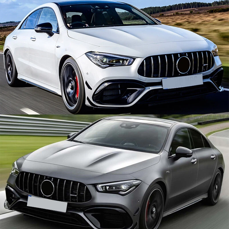 For 2024-2025 Mercedes-Benz CLA250 W118 C118 GT Front Bumper Grille Chrome+Black - Image 3 of 4