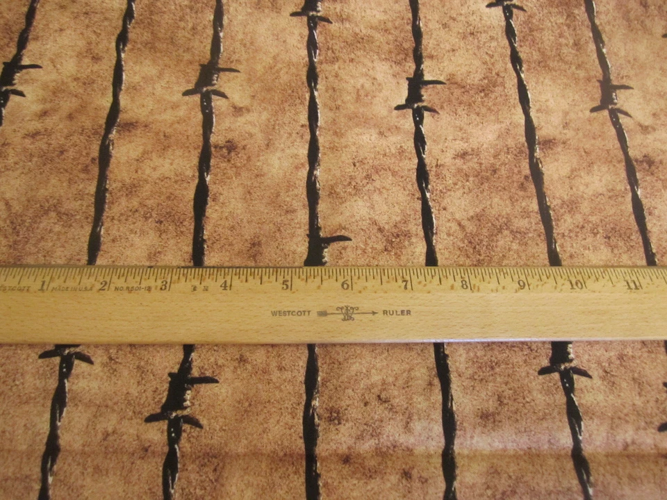 Alambre de púas tostado antiguo On The Range de Hoffman Fabrics #V5319 por comprar x 44 Foto 4 de 4