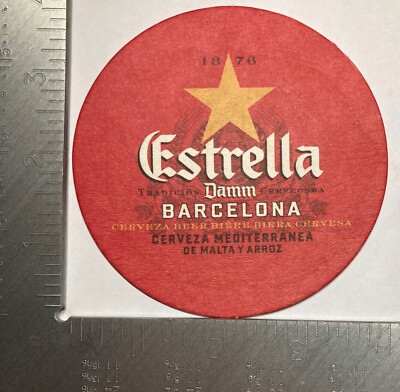 Estrella Damm BARCELONA SPAIN 3.5 INCH ROUND BEER COASTER