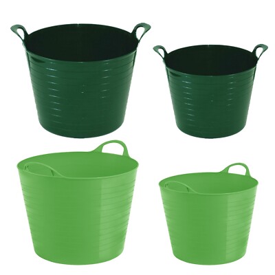 Gartenset dunkel limettengrün - (2 x 20L Flexiwanne) + (2 x 40L Flexiwanne)