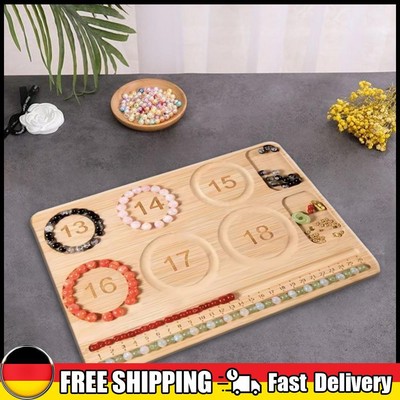 Wooden Bead Boards Wood Beading Trays Measuring Beads Tray for DIY Bead Design