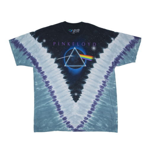 LIQUID BLUE Pink Floyd Tie Dye Band T-Shirt Blue Short Sleeve Mens 2XL - Picture 1 of 8