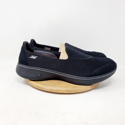 Skechers Go Walk 4 Shoes Womens 13 Black Ballet Flat Comfort Loafer Slip On