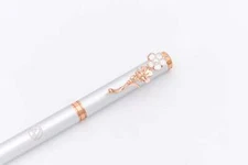 Pen for Women with Flower Clip and Gift Box, Silver