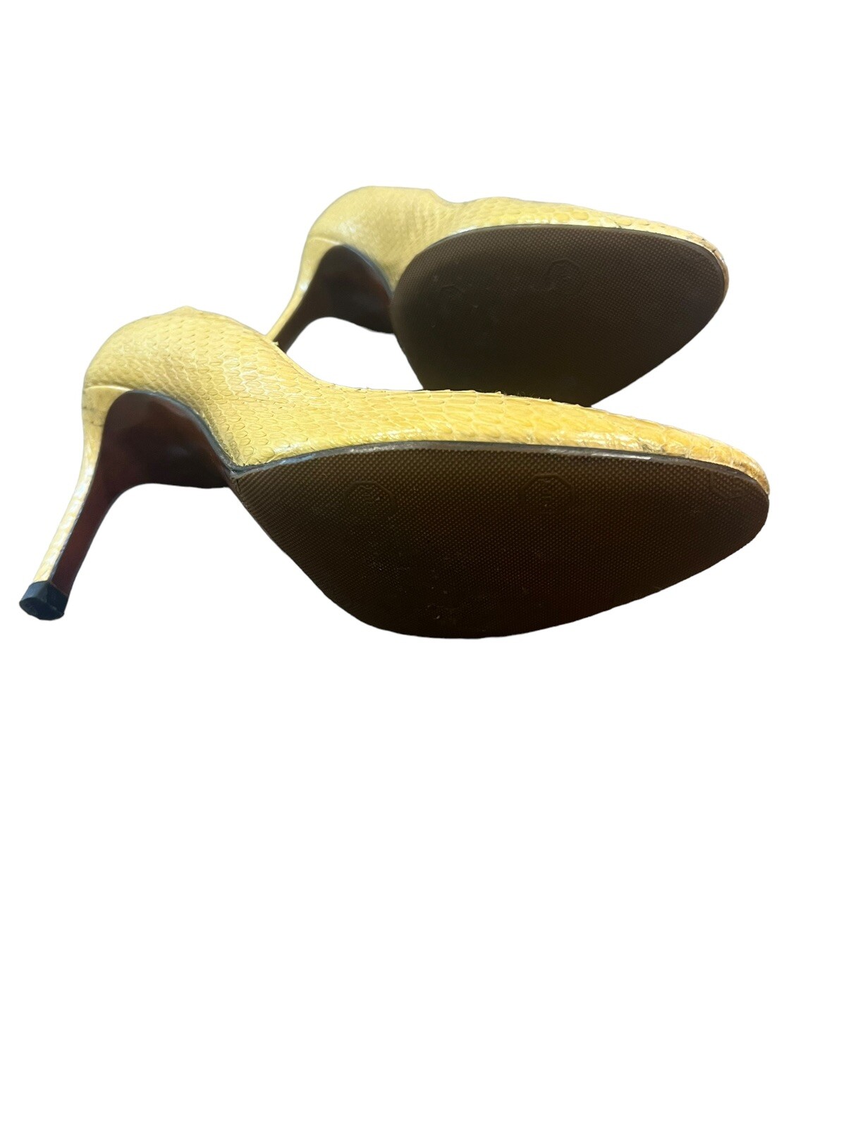 LANVIN WOMEN'S CLASSIC PUMPS YELLOW PYTHON HEELS … - image 7