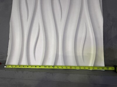 M22. Premium PVC 3D Wall Panels - Versatile Wave Design - 12-Pack 23.5  X 23.5 