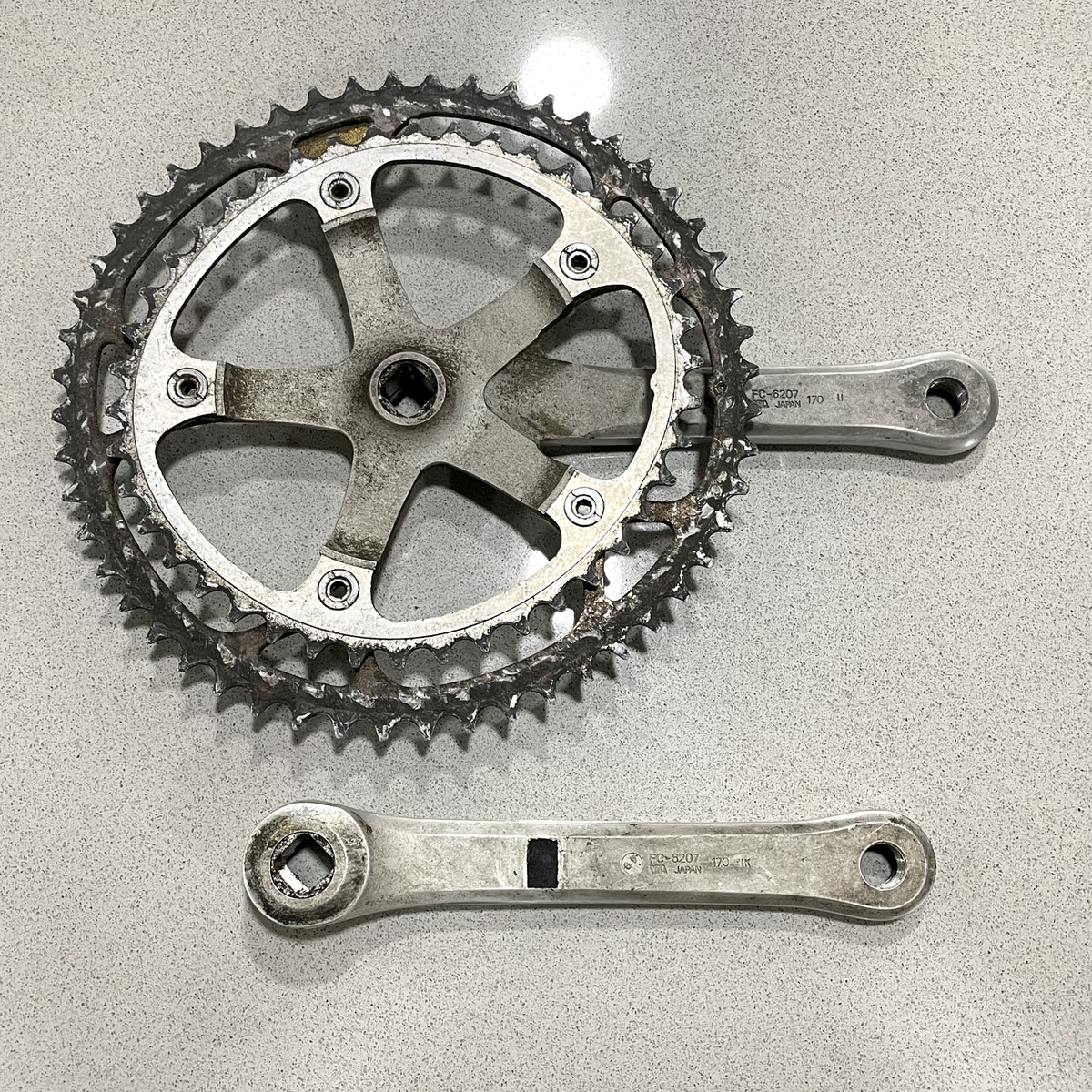 Vintage Shimano 600 Ultegra Crank Set Cranks FC-6207 130 BCD 170
