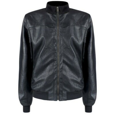 YES ZEE Men's Jacket Bomber Jacket Boy Eco-Leather Zip J584/G1FO