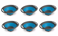 SET OF 6 Kampa Fold Collapsible Compact Large Caravan Folding Colander -BLUE