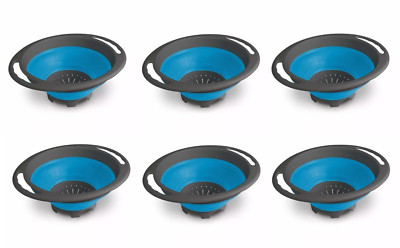 6er Set Kampa faltbares faltbares kompaktes großes Wohnwagen-Klappsieb - blau