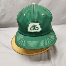 Old Vintage 1980s Pioneer Farm Patch SNAPBACK TRUCKER HAT K-PRODUCTS MADE IN USA