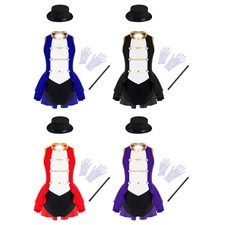 Girls Costume Graduation Ringmaster Circus Celebration Suit Kids Party Wear