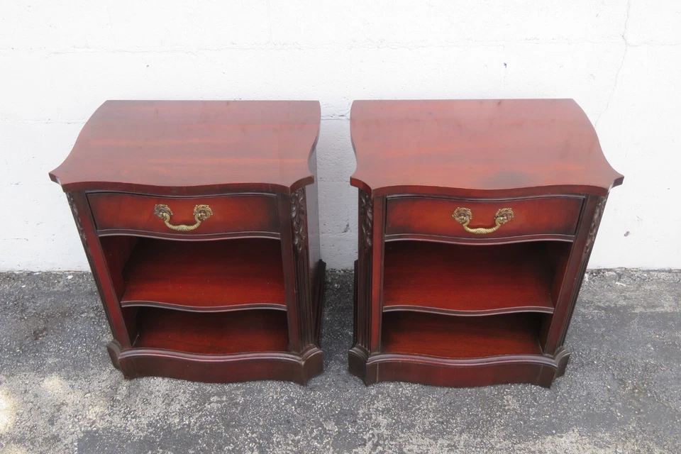 Mesitas de noche altas grandes blancas para muebles un par 4894 Foto 2 de 4