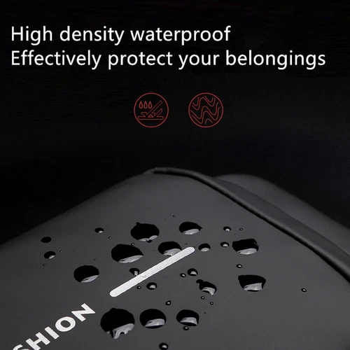 Men's Sling Backpack Waterproof Anti-theft Shoulder Crossbody Chest Bag USB Port - Picture 4 of 20