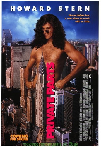 HOWARD STERN'S PRIVATE PARTS MOVIE POSTER ORIGINAL DS 27X40 N.MINT HOWARD STERN