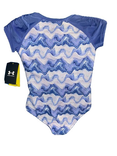 Costume da bagno Under Armour UA ragazza maniche corte UPF30 pezzo unico blu taglia 8 Nuovo con etichette - Foto 7 di 7