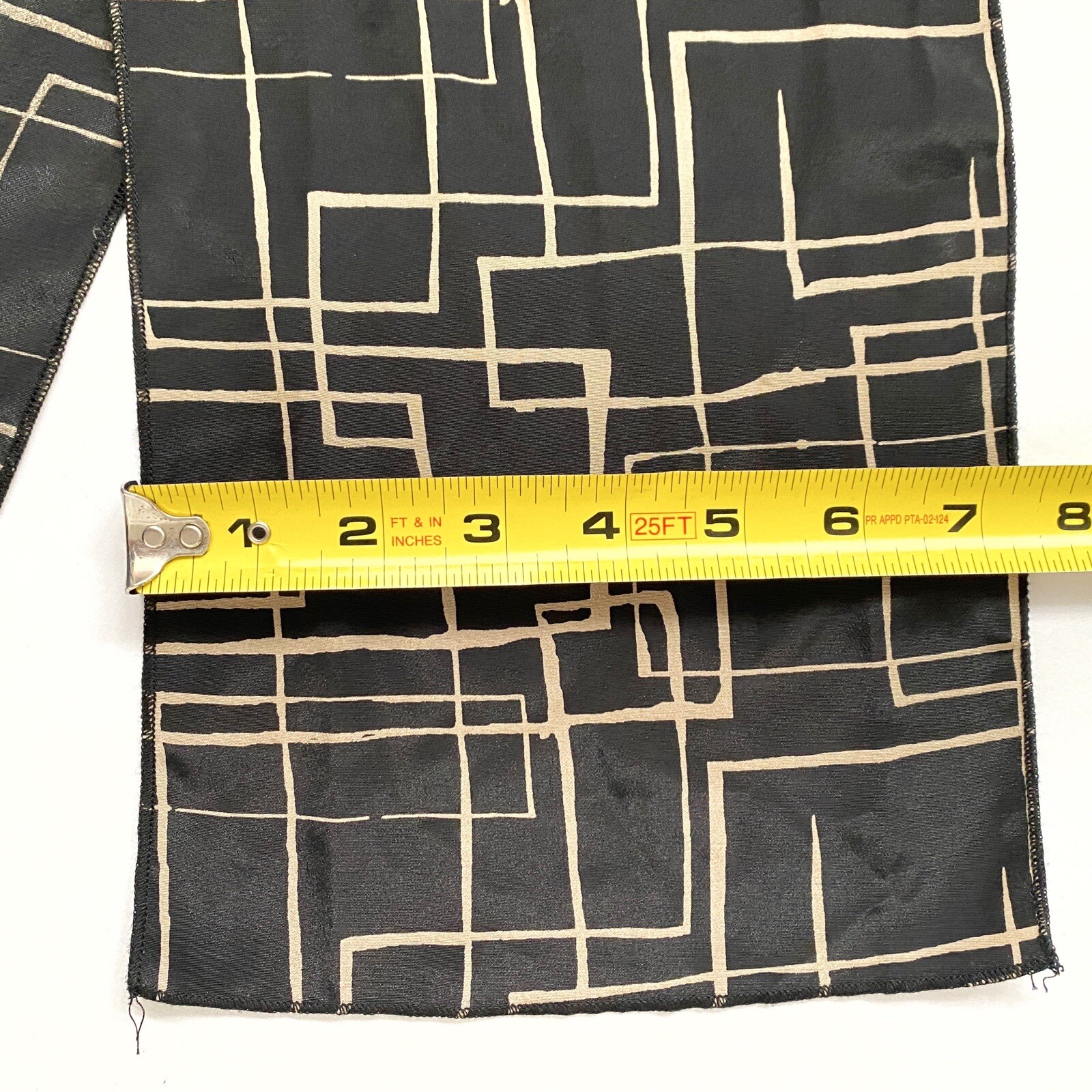 Geometric Black Brown Polyester Rectangular Scarf… - image 5