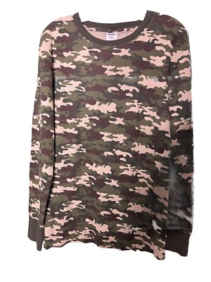 Joe Boxer Men's Thermal Up Long Sleeve Shirt, Camo, Large