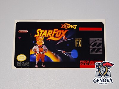 StarFox Snes Replacement Game Label Sticker Precut | eBay
