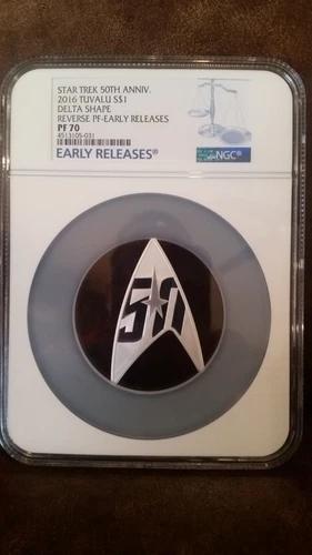 2016 1oz Tuvalu "Star Trek Delta" Silver Coin NGC PF70 EARLY RELEASE