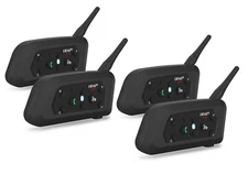 EJEAS V6 Motorcycle Bluetooth Headset 6 Riders Skiing and Climbing 800m Talk 4X