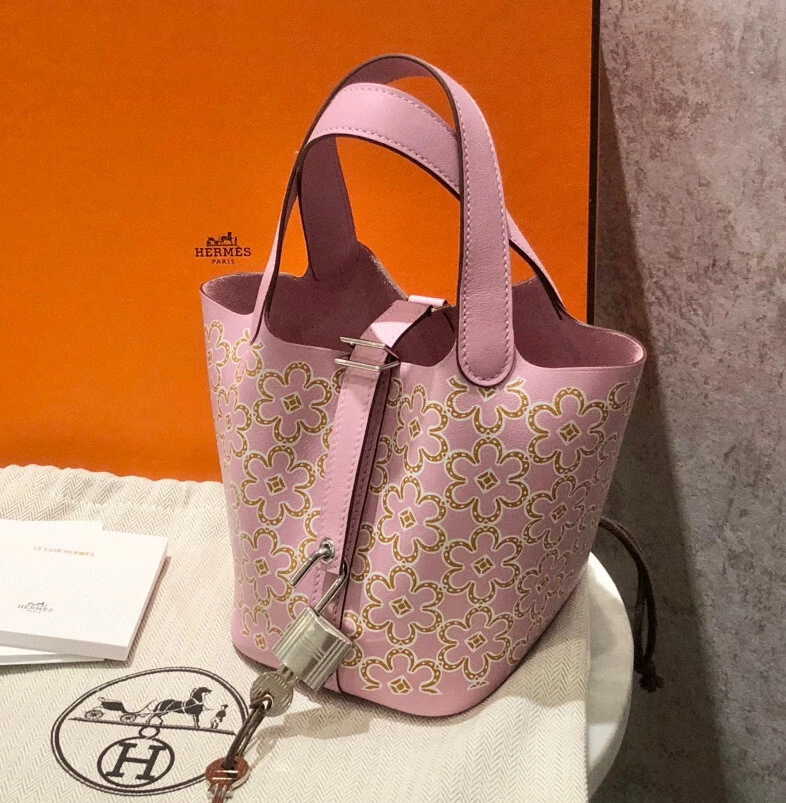 Hermès Micro Picotin Lock 14 "Lucky Daisy" Mauve