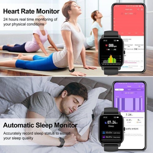 Smartwatch Uomo Donna con Effettua o Risposta Chiamate, 1.85" Orologio Digitale - Zdjęcie 11 z 43
