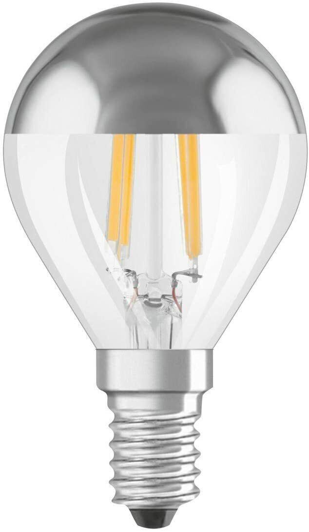 Osram LED E14 Tropfen Filament 4,5W = 33W Kopfspiegel silber 380lm DIMMBAR 2700K