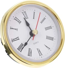 Classic Clock Craft Quartz Movement 2-1/2 (65Mm) round Clocks Head Insert Roman