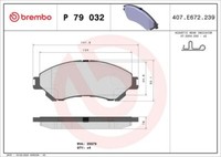 Brembo P 79 032 Bremsbelagsatz, Scheibenbremse