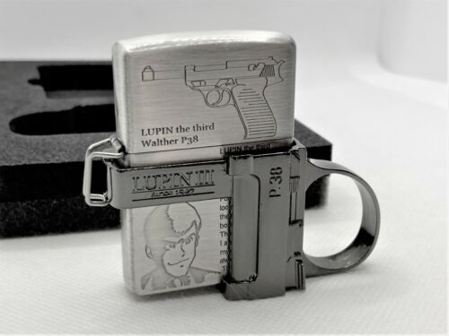 Unused ZIPPO Limited Edition Lupin the Third Gun Action Walther P38 Lighter Set