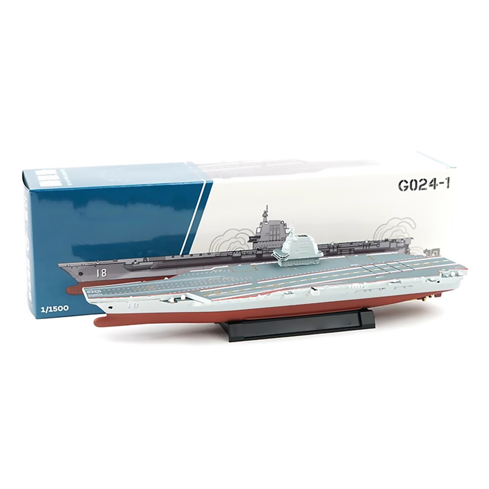 1/1500 Chinese Military Navy Fujian Ship Diecast Model Aircraft Carrier