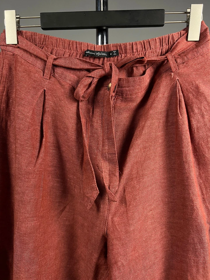 Pantalones Anchos Gudrun Sjoden Mujer Naranja Melocotón Lino Globo Harén Talla M Foto 2 de 4